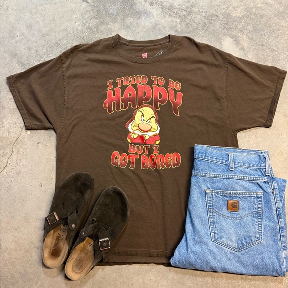 Disney Brown Grumpy Tee - Short Sleeve - Picture 1 of 5